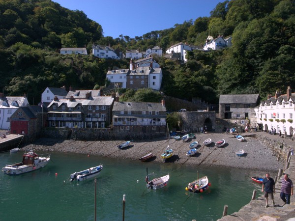 Clovelly, a former fishing village converted to tourism, about 5km from Hartland.